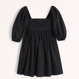 Abercrombie & Fitch Ruched Bodice Puff Sleeve Mini Dress